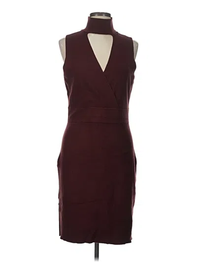 Pre-owned Boston Proper Cocktail Dress In Burgundy