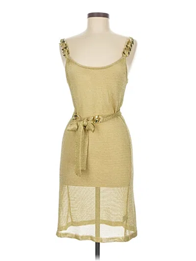 Pre-owned Boston Proper Cocktail Dress In Gold