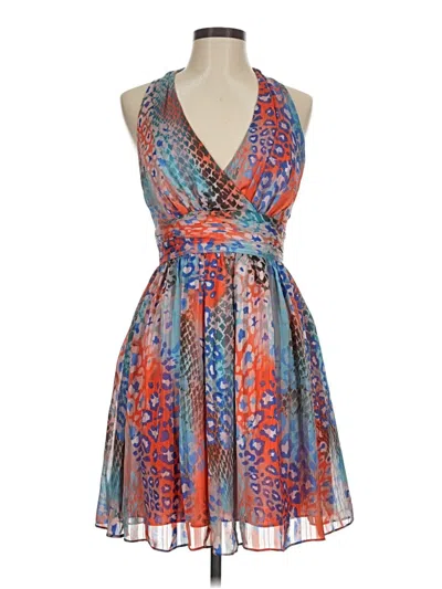 Pre-owned Boston Proper Cocktail Dress In Orange