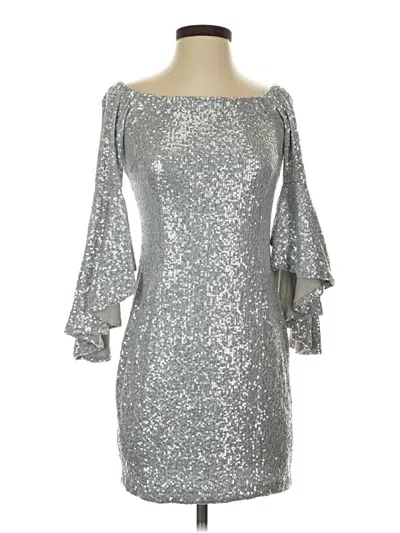 Pre-owned Boston Proper Cocktail Dress In Silver