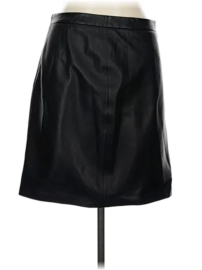 Pre-owned Boston Proper Faux Leather Skirt In Black