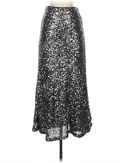 Pre-owned Boston Proper Formal Skirt In Silver