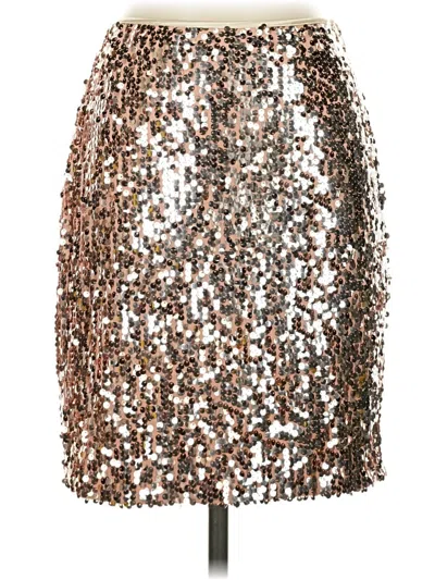 Pre-owned Boston Proper Formal Skirt In Silver