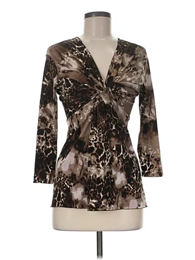 Pre-owned Boston Proper Kimono In Brown