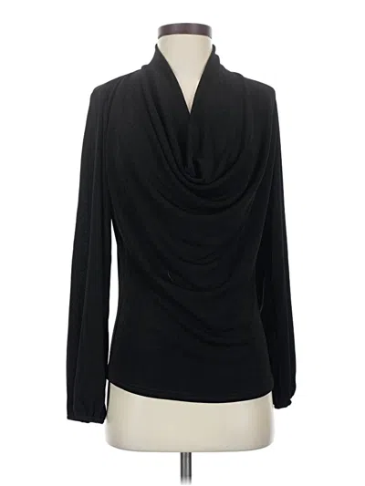 Pre-owned Boston Proper Long Sleeve Blouse In Black