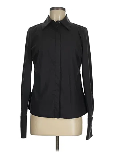 Pre-owned Boston Proper Long Sleeve Blouse In Black
