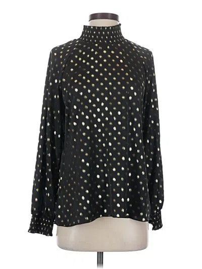Pre-owned Boston Proper Long Sleeve Blouse In Black