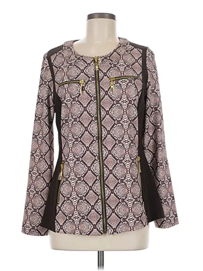 Pre-owned Boston Proper Long Sleeve Blouse In Brown