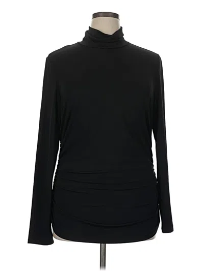 Pre-owned Boston Proper Long Sleeve Top Black Turtleneck Tops
