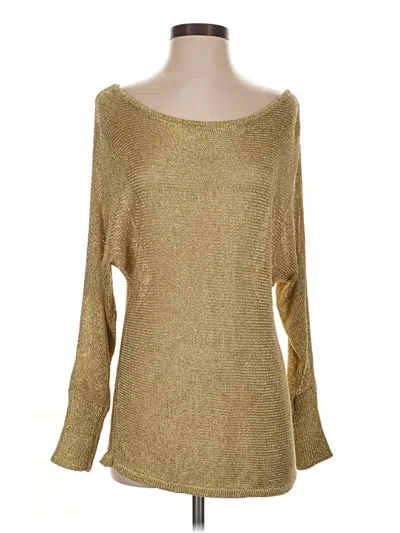 Pre-owned Boston Proper Long Sleeve Top Gold Boatneck Tops