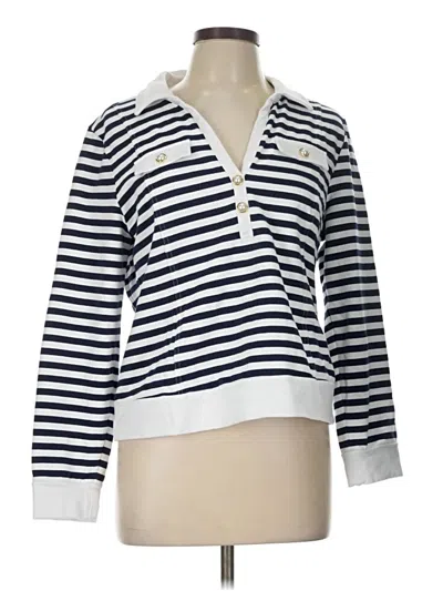Pre-owned Boston Proper Long Sleeve Top White V-neck Tops