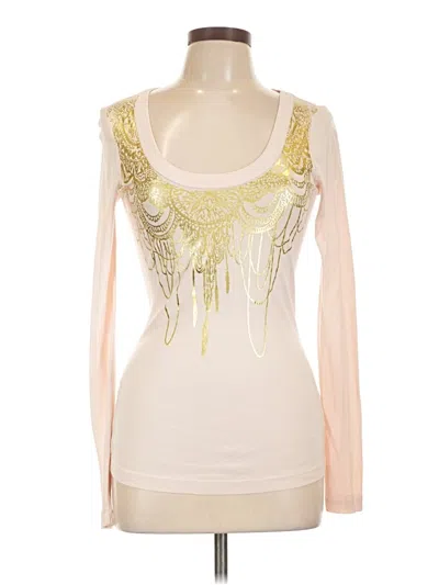 Pre-owned Boston Proper Long Sleeve T-shirt In Ivory