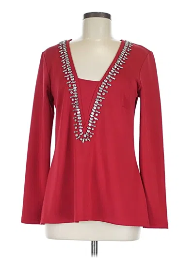 Pre-owned Boston Proper Long Sleeve T-shirt In Red