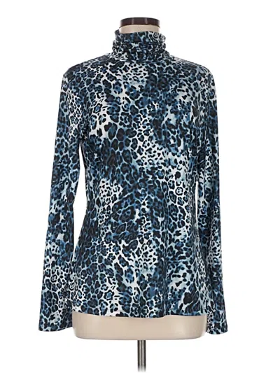 Pre-owned Boston Proper Long Sleeve Turtleneck In Blue