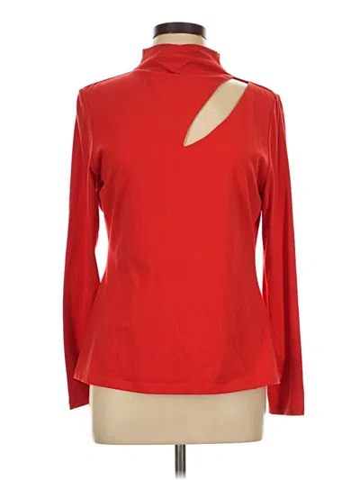 Pre-owned Boston Proper Long Sleeve Turtleneck In Red