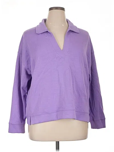 Pre-owned Boston Proper Pullover Sweater In Purple