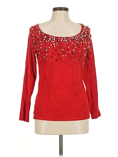 Pre-owned Boston Proper Pullover Sweater In Red