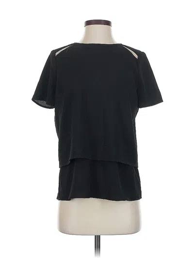 Pre-owned Boston Proper Short Sleeve Top Black Cold Shoulder Neckline Tops