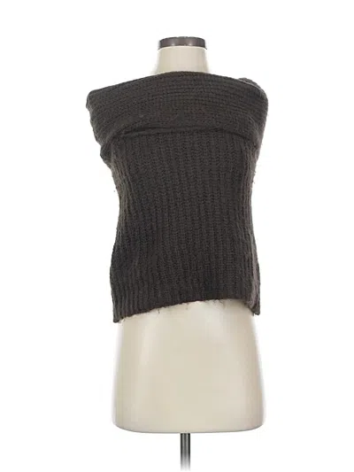 Pre-owned Boston Proper Short Sleeve Top Gray Strapless Neckline Tops