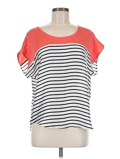 Pre-owned Boston Proper Short Sleeve Top White Scoop Neck Tops
