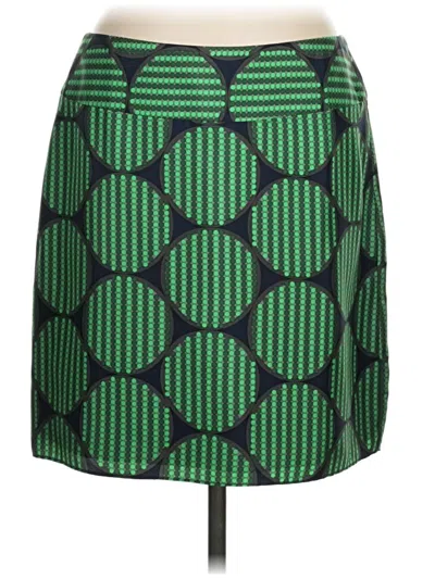 Pre-owned Boston Proper Silk Skirt In Green