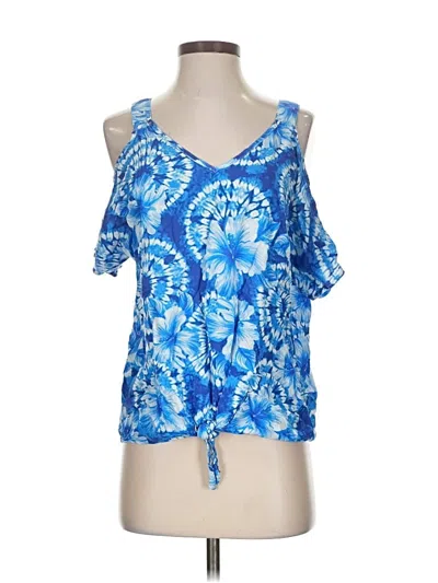 Pre-owned Boston Proper Sleeveless Blouse In Blue