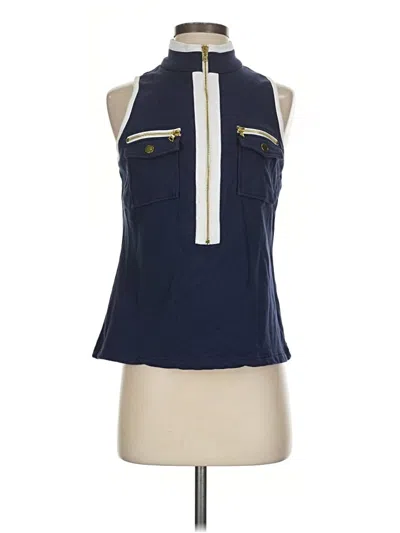 Pre-owned Boston Proper Sleeveless Blouse In Blue