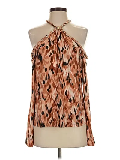 Pre-owned Boston Proper Sleeveless Blouse In Brown