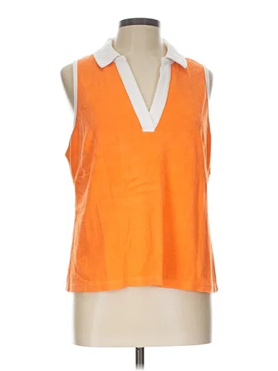 Pre-owned Boston Proper Sleeveless Blouse In Orange