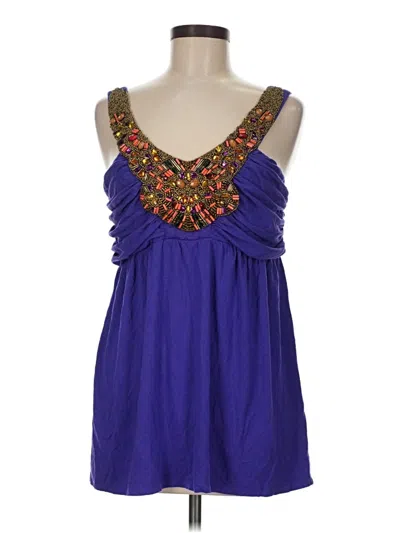 Pre-owned Boston Proper Sleeveless Blouse In Purple