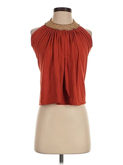 Pre-owned Boston Proper Sleeveless Blouse In Red