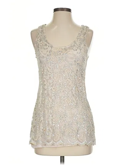Pre-owned Boston Proper Sleeveless Blouse In Silver