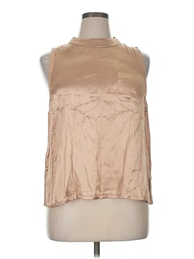 Pre-owned Boston Proper Sleeveless Blouse In Tan