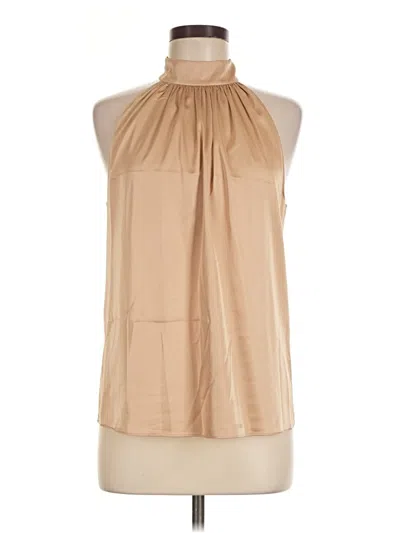 Pre-owned Boston Proper Sleeveless Blouse In Tan