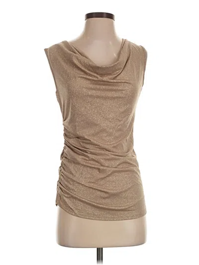 Pre-owned Boston Proper Sleeveless Blouse In Tan