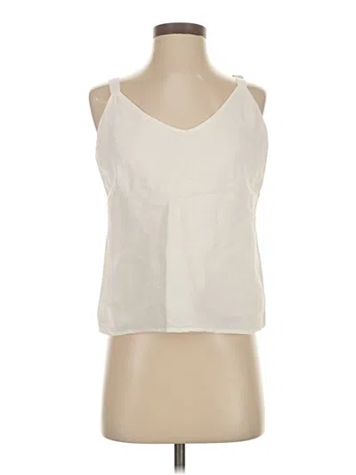 Pre-owned Boston Proper Sleeveless Blouse In White
