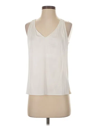 Pre-owned Boston Proper Sleeveless Blouse In White