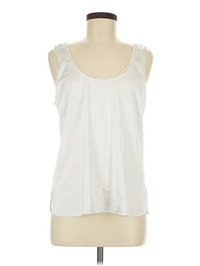 Pre-owned Boston Proper Sleeveless Blouse In White