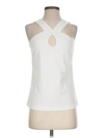 Pre-owned Boston Proper Sleeveless Blouse In White