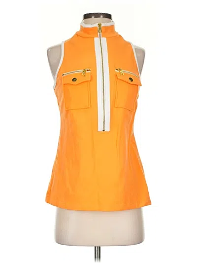 Pre-owned Boston Proper Sleeveless Polo Shirt In Orange