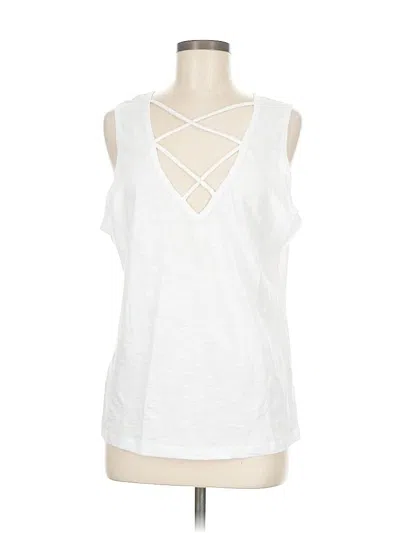 Pre-owned Boston Proper Sleeveless T-shirt In White