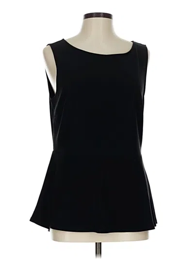 Pre-owned Boston Proper Sleeveless Top Black Boatneck Tops