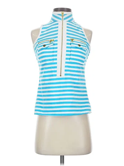 Pre-owned Boston Proper Sleeveless Top Blue Halter Neckline Tops