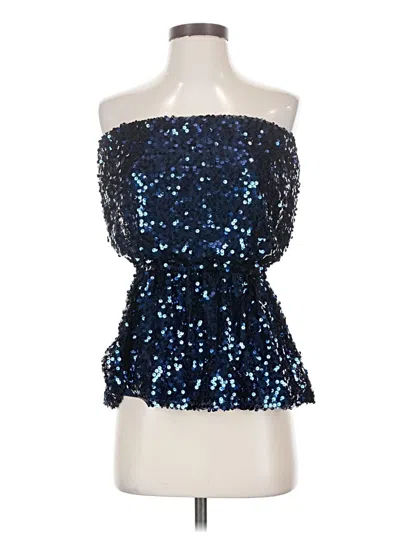Pre-owned Boston Proper Sleeveless Top Blue Strapless Neckline Tops