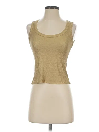 Pre-owned Boston Proper Sleeveless Top Gold Scoop Neck Tops