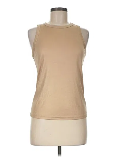 Pre-owned Boston Proper Sleeveless Top Tan Halter Neckline Tops