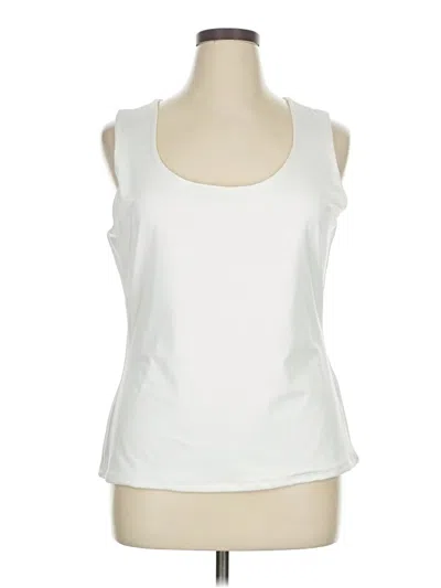 Pre-owned Boston Proper Sleeveless Top White Scoop Neck Tops
