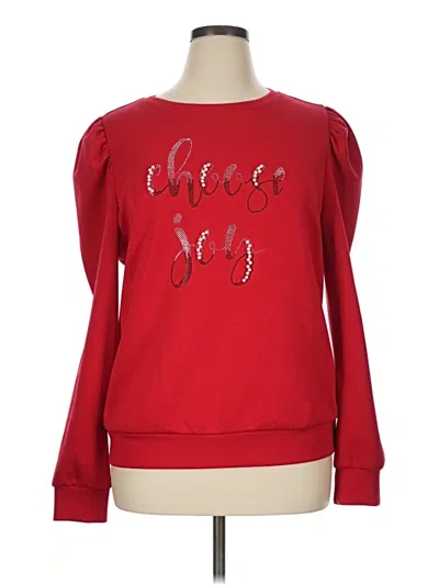 Pre-owned Boston Proper Sweatshirt In Red