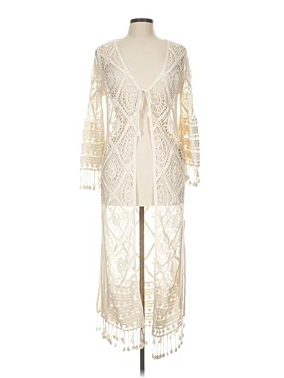 Pre-owned Boston Proper Swimsuit Cover Up In Ivory