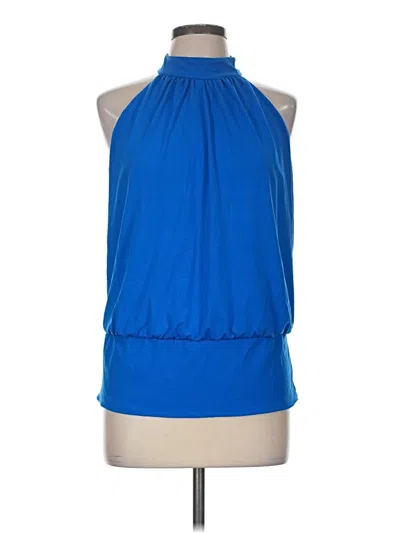 Pre-owned Boston Proper Tank Top Blue Halter Neckline Tops